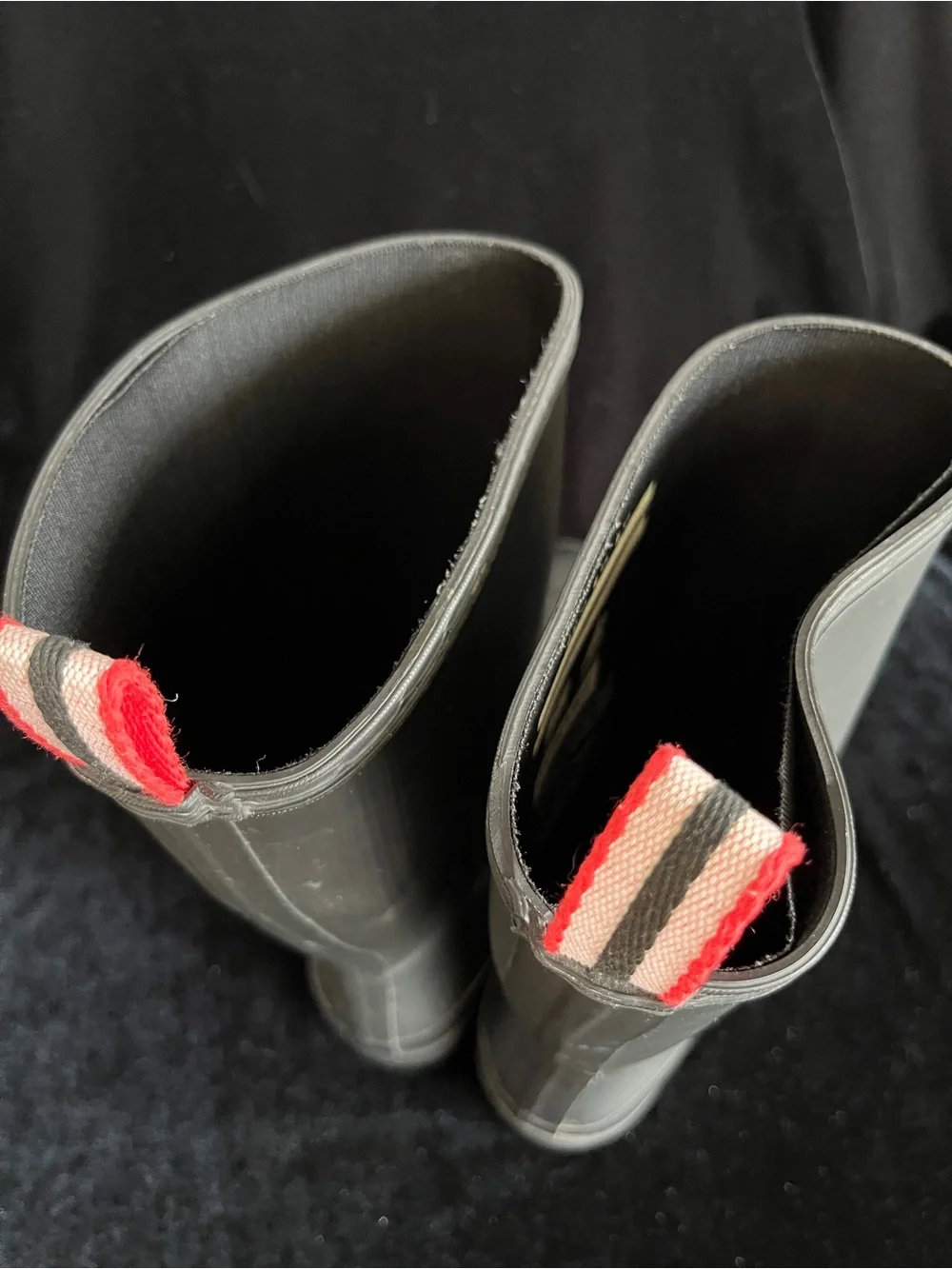 HUNTER Women's PLAY Tall Rain Boots Black Sz 8